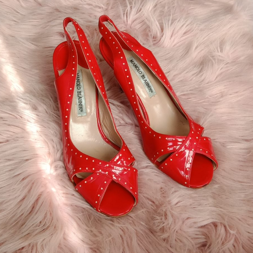 Manolo Blahnik  open toe heels